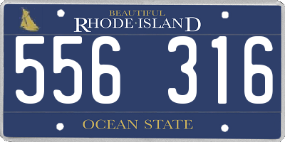 RI license plate 556316
