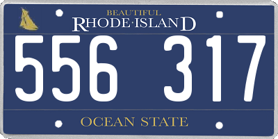 RI license plate 556317