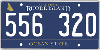 RI license plate 556320
