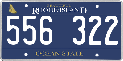 RI license plate 556322