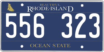 RI license plate 556323