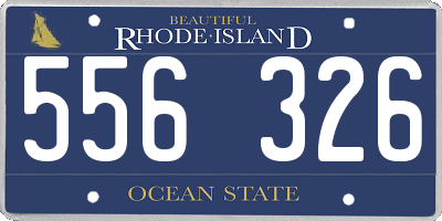RI license plate 556326