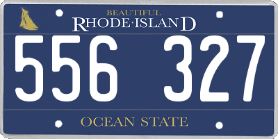 RI license plate 556327