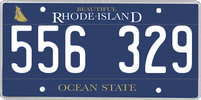 RI license plate 556329