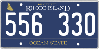 RI license plate 556330