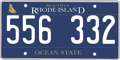 RI license plate 556332