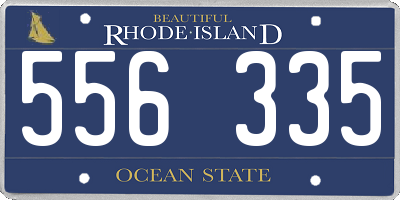 RI license plate 556335