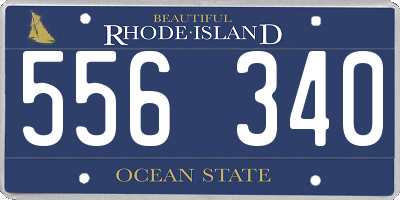 RI license plate 556340
