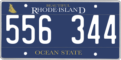 RI license plate 556344