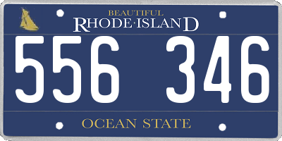 RI license plate 556346