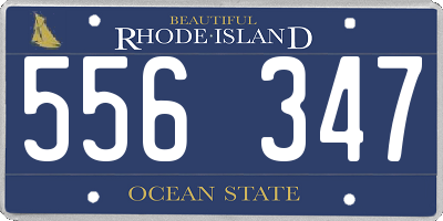 RI license plate 556347