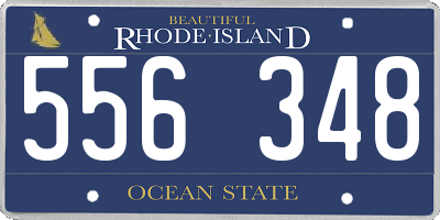 RI license plate 556348
