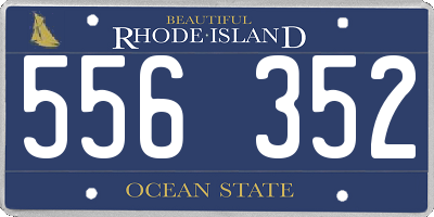 RI license plate 556352