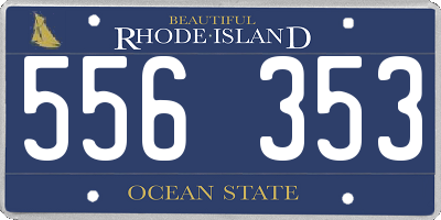 RI license plate 556353