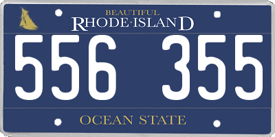 RI license plate 556355