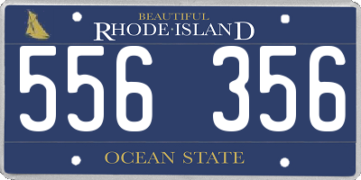 RI license plate 556356
