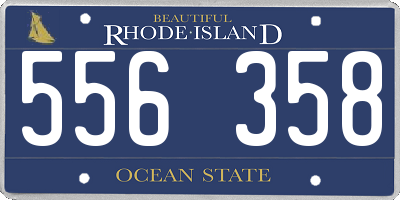 RI license plate 556358