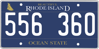 RI license plate 556360