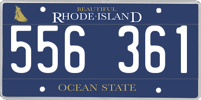 RI license plate 556361
