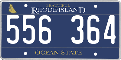 RI license plate 556364