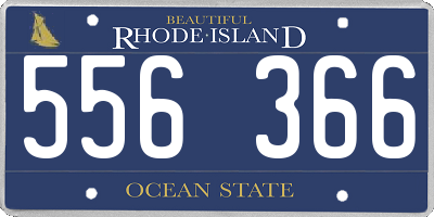 RI license plate 556366