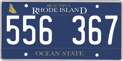 RI license plate 556367