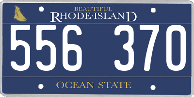 RI license plate 556370