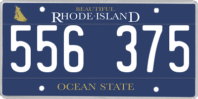 RI license plate 556375