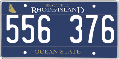RI license plate 556376
