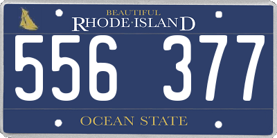 RI license plate 556377