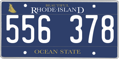 RI license plate 556378