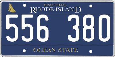 RI license plate 556380