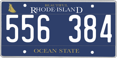 RI license plate 556384