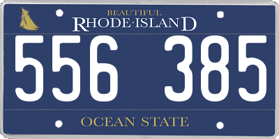 RI license plate 556385