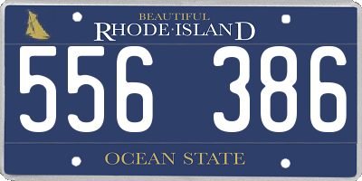RI license plate 556386