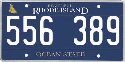 RI license plate 556389