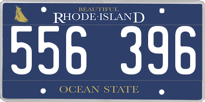 RI license plate 556396