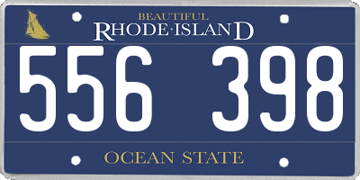 RI license plate 556398