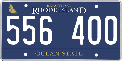 RI license plate 556400
