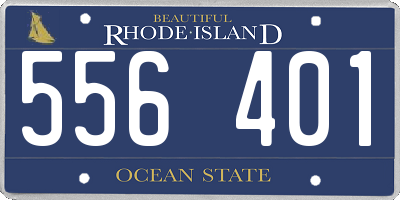 RI license plate 556401