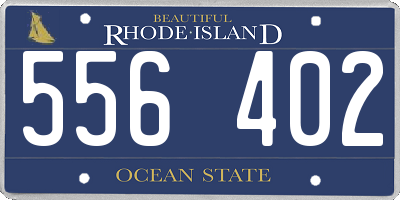 RI license plate 556402