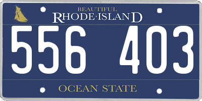 RI license plate 556403