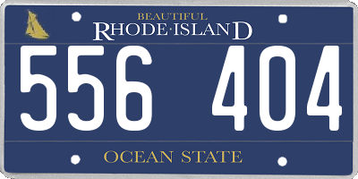 RI license plate 556404