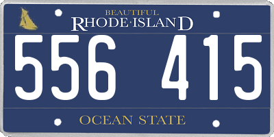 RI license plate 556415