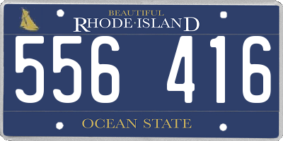 RI license plate 556416