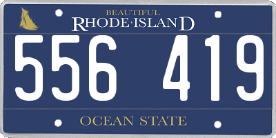 RI license plate 556419