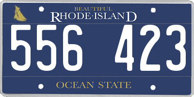 RI license plate 556423