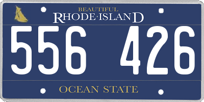 RI license plate 556426