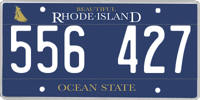 RI license plate 556427