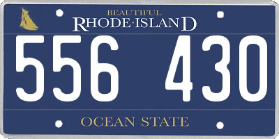 RI license plate 556430